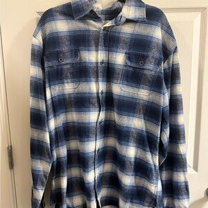 Jachs Navy and White Plaid Shirt